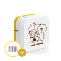 브라더 라인프렌즈 라벨기 블루투스 라벨프린터, PT-P300BTLB 건전지 증정
