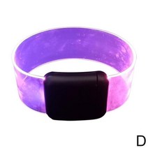 LED 배터리 발광 팔찌 러닝 암밴드 깜박이는 안전 라이트 엔터테인먼트 파티 빛나는 응원 소품, 07 Pink_01 M_01 Round, 07 Pink