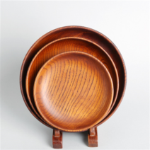 원목 원접시 원형우드플레이트 나무그릇, 원형