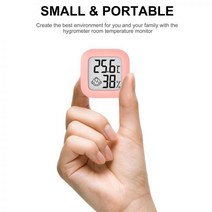 LCD 디지털 온도계 습도 2 습도계 실내 온도 (자석 포함) 조절을 위한 최소/최대 기록, CHINA_White