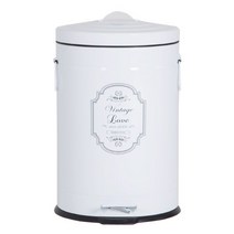 클래식 더스트빈 휴지통 5L, 화이트, 1개