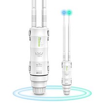 FLASHOWL Wi-Fi 범위 익스텐더 야외 리피터 부스터 AC600 무선 신호 증강 4 in 1 듀얼 밴드 2.4G 5GHz 안테나 600Mbps 야외 방수 WiFi 부스터 -14653