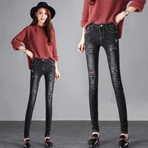 이노뱅크 여자 날씬해 보이는 워싱 찢어진 스키니 청바지