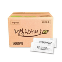 행복한세상 실속 알뜰형 업소용 대용량 개별 포장 물티슈, 100개입, 40개