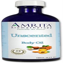 AMRITA 아로마 : 살구 아몬드 및 헤이즐넛 오일이 함유 된 무향 및 바디 오일-크기 : 240ML