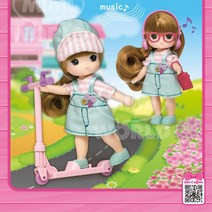 리틀 미미 꽃놀이 산책 킥보드 완구 여신 공주인형 패션 드레스 옷입히기 옷장 인형옷