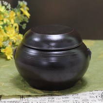 포스아트 향토옹기 둥근항아리 1kg BN 업소용 옹기 양념통 김치 단지