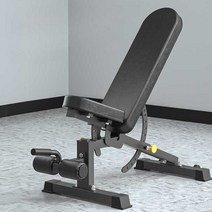 등받이 벤치의자 헬스장 홈트 프레스 덤벨 이두 삼두, (매트블랙) 메인프레임 40x60