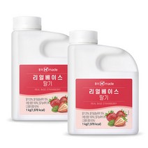 흥국에프앤비 맘스리얼베이스 딸기 1kg 2개, 선택안함