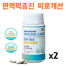 헬스딜리버리 면역 케어 현직 약사 개발 면역력 증진 피로회복 6년근 홍삼 아연 비오틴 건강기능식품, 2박스(2개월)