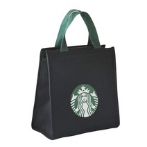 스벅 도시락가방 보온 보냉 간식 보틀러가방, Black