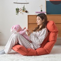 모유등받이 빈백 거실 카페 안방 인테리어 쿠션소파, 라이트핑크