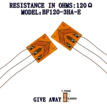 토크 센서 1개/몫 고정밀 하프 브리지 스트레인 게이지 BF120-3HA-E 옴/전단 토크 벨트 에나멜 와이어, 한개옵션0