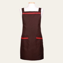줄 멜빵식 앞치마 식당 바리스타 카페 서빙 주방 업소용 H형 기본 검정색 4컬러, 밤색