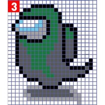 아트툴 산타 디폼블럭 우주마피아 8mm/10mm 캐릭터 자체제작 1대1도안, 9mm, No.3_녹색_유령