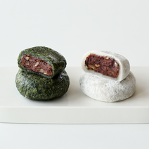 건영 왕 찹쌀떡 모찌떡 120g x 50개입 (아침대용 개별포장떡) 당일생산 당일발송, 흰찹쌀떡10개+밥알왕찹쌀떡40개