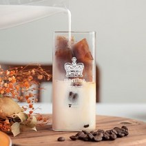 카페용 음료잔 사각 내열유리컵400ml 1p 예쁜컵 유리쥬스잔, 달라하스트400ml 1개