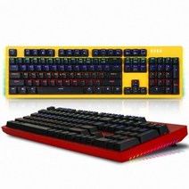 앱코 해커 K516 이중사출 체리식 사이드 RGB 게이밍 기계식 키보드 레드/옐로우, 적축, 레드