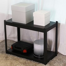 고릴라랙 800 2단 메탈 앵글 철제수납장 조립식 베란다 거실 간편설치 블랙