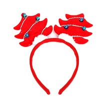 고백하는날 크리스마스 트리 안경 가랜드 풍선 장식 소품, 1개, 07.방울 트리 머리띠(레드)