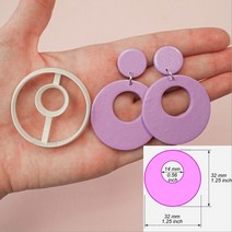 도예체험 취미 새로운 부드러운 도자기 귀걸이 절단 다이 기하학 3D 인쇄 중공 PLA 금형 DIY Ins 프랑스, 01 1-A