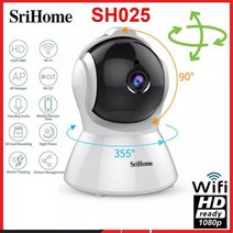 srihome sh025 ai 바디 자동 추적 ip 카메라 미니 1080p wifi cctv 카메라 2.0mp h.265 스마트 홈 실내 원격보기 모니터, 2mp 캠 32g 카드 추가, 나는 플러그, 3.6mm