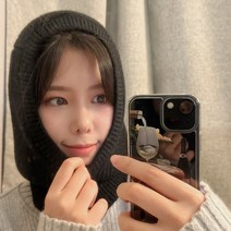 니트 바라클라바 발라클라바 넥워머 방한 후드, 블랙