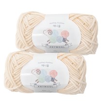 yarna 애니울 뜨개실, 242 연베이지, 2개