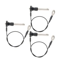 GHSHOP 푸시 버튼 릴리스 볼 잠금 핀 3 개, 45mm, 블랙, 스테인레스 스틸