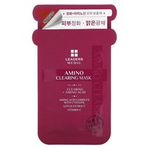 Leaders Mediu 아미노 클리어링 뷰티 마스크 1매 25ml, 1개