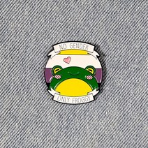 BC398 귀여운 하트 개구리 뱃지 배지