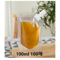 스파우트 주스 음료 팩 사선입구 파우치 100ml 100매