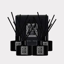 4개 부케가르니 딥 블랙 대용량 실내디퓨저 실내방향제 200ml 향 5종 2+2 141466, 화이트머스크 2개입_일랑일랑 2개입