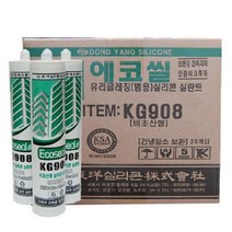동양 무초산 실리콘 실란트 범용 유리글레이징 270ml 실내용 1박스 25입, 연회색