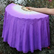 Yangko 무대 공연 접이식 선풍기 밸리 댄싱 실크 팬 베일 민속 예술 빅 사이즈 75cm29.5 인치, 2pcs right hand, Option7