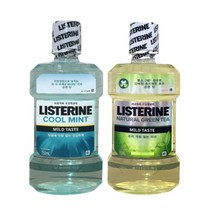 리스테린 리스테린750ml-2개 (1+1) 구강청결제 가글, 쿨민트+내츄럴그린티, 2개, 750ml
