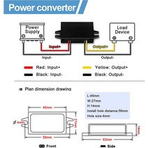 강압기 DC 컨버터 감속기 20-90v 24v 36v ~ 스텝 다운 벅 1A 골프 카트 장치 용 dc 전압 조정기, 01 20-90V_01 12V