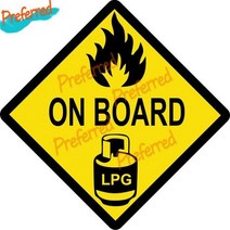 소형카라반 LPG 가스 온보드 자동차 스티커 캐러밴 보트 말 상자 사물함 안전 경고 사인 노트북 스타일링 오토바이 트렁크 비닐 데칼 156474, A, length 25cm