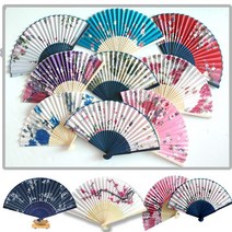 (주)파앤카코리아 면 실크 부채, 1개, Y3.비단꽃부채-저가형(랜덤)