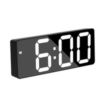 LED 무소음 미니탁상시계 디지털 알람시계, 탁상시계_롱블랙
