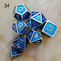 휴대용게임기 가정용 미니 옛날 고전 레트로 게임기 Rpg 주사위 다면체 세트 금속 dnd 게임 d20 10 8 12, 13 54