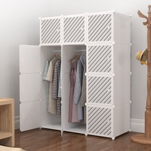 5평 원룸 꾸미기 6평 7평 인테리어 DIY 화이트 라인 선반 옷장 가벼운 플라스틱옷장, 상세 참조