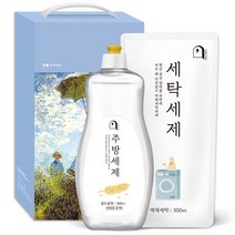 오늘의쉼표 세제 선물세트 답례품 생필품 23호 (주방세제 + 액체 세탁세제), 1개