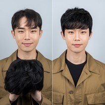 블링하이 ABC 전체가발 5종 쓰기쉬운 트렌디한 남자머리 패션가발 남자, 1개, 4. 시스루 댄디 C컬 L 자연검정