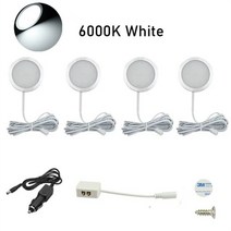 캠핑카 카라반 캐라반 4pcs 인테리어 조명 12 볼트 led 조명 밴 보트 조명 led 12v 인테리어 조명, 6000k 흰색