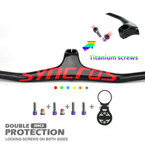 Syn ud carbon one-shaped 통합 mtb 핸들 바 자전거 라이저 -17 ° 80-110mm 일치, 빨강-80x740-광택, 1개
