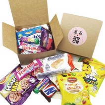 주주나라 어린이집 유치원 생일답례품 학교 행사 단체간식 구디백 과자 스낵 간식선물세트, 1개, 갈색상자