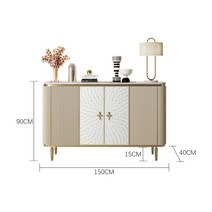 프렌치 스타일 현관 수납장 서랍장 대리석 벽 고급, 150X40X90
