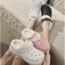 5cm 키높이슬리퍼 통굽슬리퍼 따뜻한 슬리퍼 털안감슬리퍼 방한슬리퍼 안감털 탈부착가능 여름 슬리퍼로도 활용가능 2-way 슬리퍼(225-250mm)