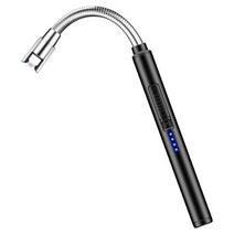 플라즈마라이터 전기 전자 터보 토치 충전식 usb 캠핑 캔들 슬림 다용도 남자 선물, 검은색